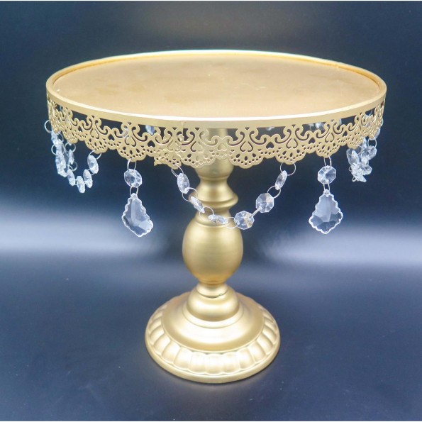 RENTAL 10 Gold Cake Stand with crystals